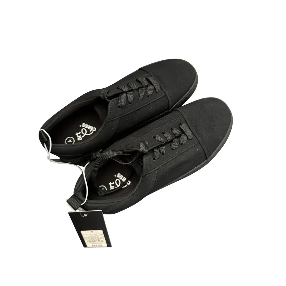 Art Class Garrett Kids Black Lace Up‎ Sneakers Size 4 Low Top Shoes New
